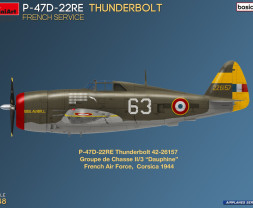 1:48 Republic P-47D-22RE Thuderbolt French (basic kit)