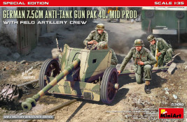 1:35 German 7.5cm Anti-Tank Gun PaK 40 Mid w/ Crew