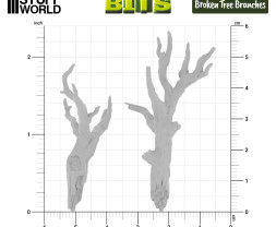 3D Printed Set Brokem Branches (8 pcs)