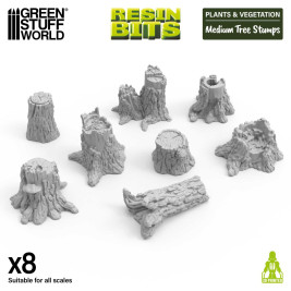 3D Printed Set Medium Tree Stumps – (8 pcs)