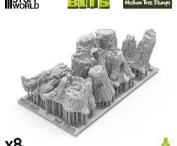 3D Printed Set Medium Tree Stumps – (8 pcs)