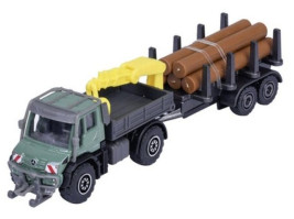 Majorette Agricultural machinery metal - MB Unimog U530 with timber transporter