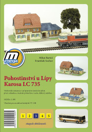 1:100 Hospitality at Lípa and long-distance bus Karosa LC 735 (cutout)