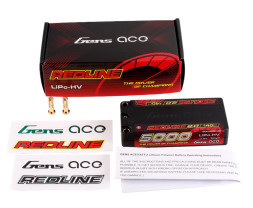 GENS ACE LiPo Redline Series 2.0 - 2S 5000mAh 7.6V High Voltage 2S1P (140C)