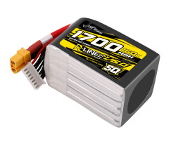 Gens ace LiPo Tattu R-Line V6 - 6S 1700mAh 22.2V 6S1P SQ (160C) XT60 Plug