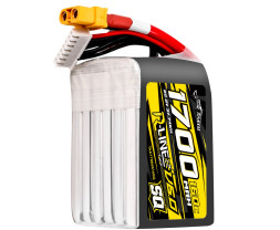 Gens ace LiPo Tattu R-Line V6 - 6S 1700mAh 22.2V 6S1P SQ (160C) XT60 Plug
