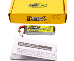 GENS ACE LIPO TATTU R-Line FPV serie - 1S 500mAh 1S1P (95C) Version s BT 2.0 konektorem