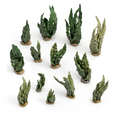 Curly Sea Weeds 1:48-1:35 - 3D printed set 3D tištěné kadeřavé mořské řasy (40 ks)