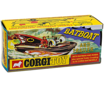 Corgi Toys 107 - Bat Boat With Batman & Robin (Reissue)