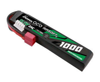 Airsoft Gens Ace LiP3 - 3S 1000mAh 11.1V 3S1P (25C) s konektorem T-Dean