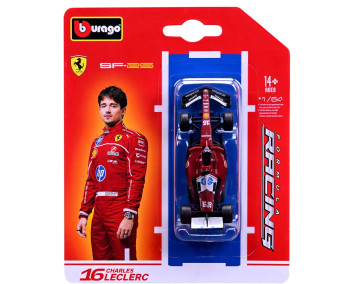 Bburago – FORMULA RACING Ferrari SF-25.2025, 16 Charles Leclerc, 1:64
