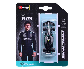 Bburago – FORMULA RACING Mercedes-AMG Petronas W16.2025, 12 Kimi Antonelli, 1:64