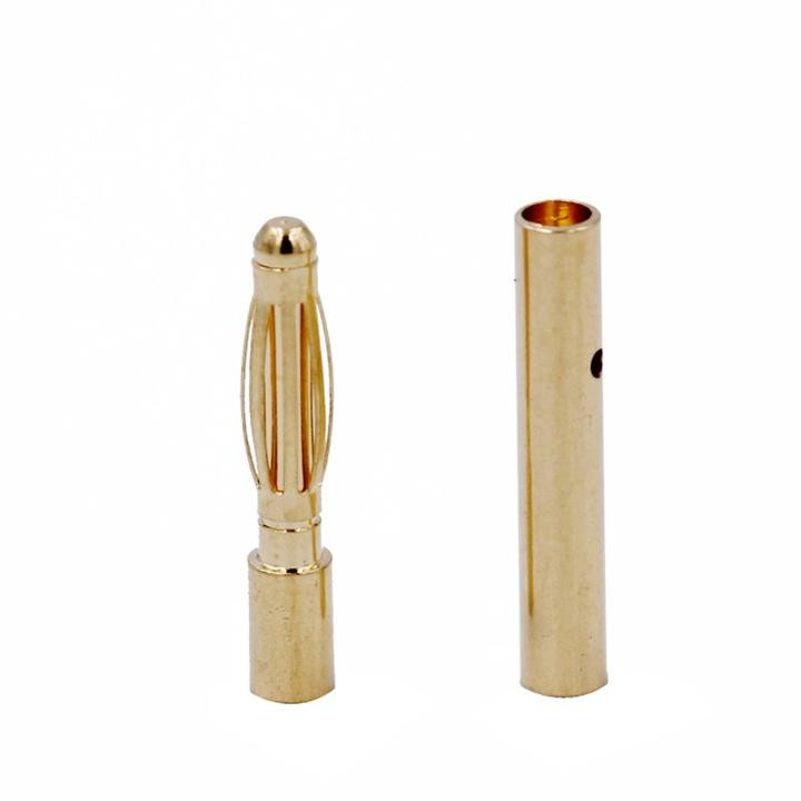 View Product - 2 mm gold-plated plug short type, price per pair